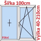 Dvoukdl Okna FIX + OS - ka 100cm